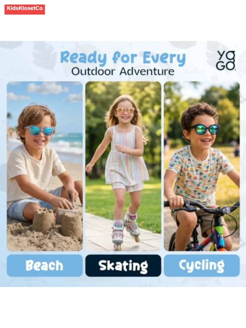 Kids Polarized Sunglasses UV400 Protection Lightweight Scratch Resistant